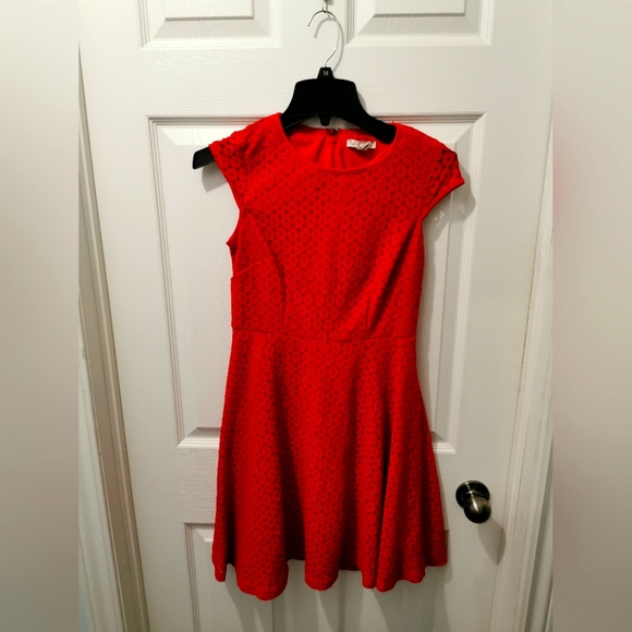 Dress Barn Red Lace Dress - Picture 1 of 3